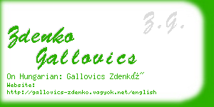 zdenko gallovics business card